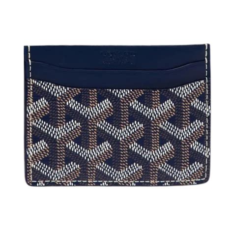 goyard navy card holder